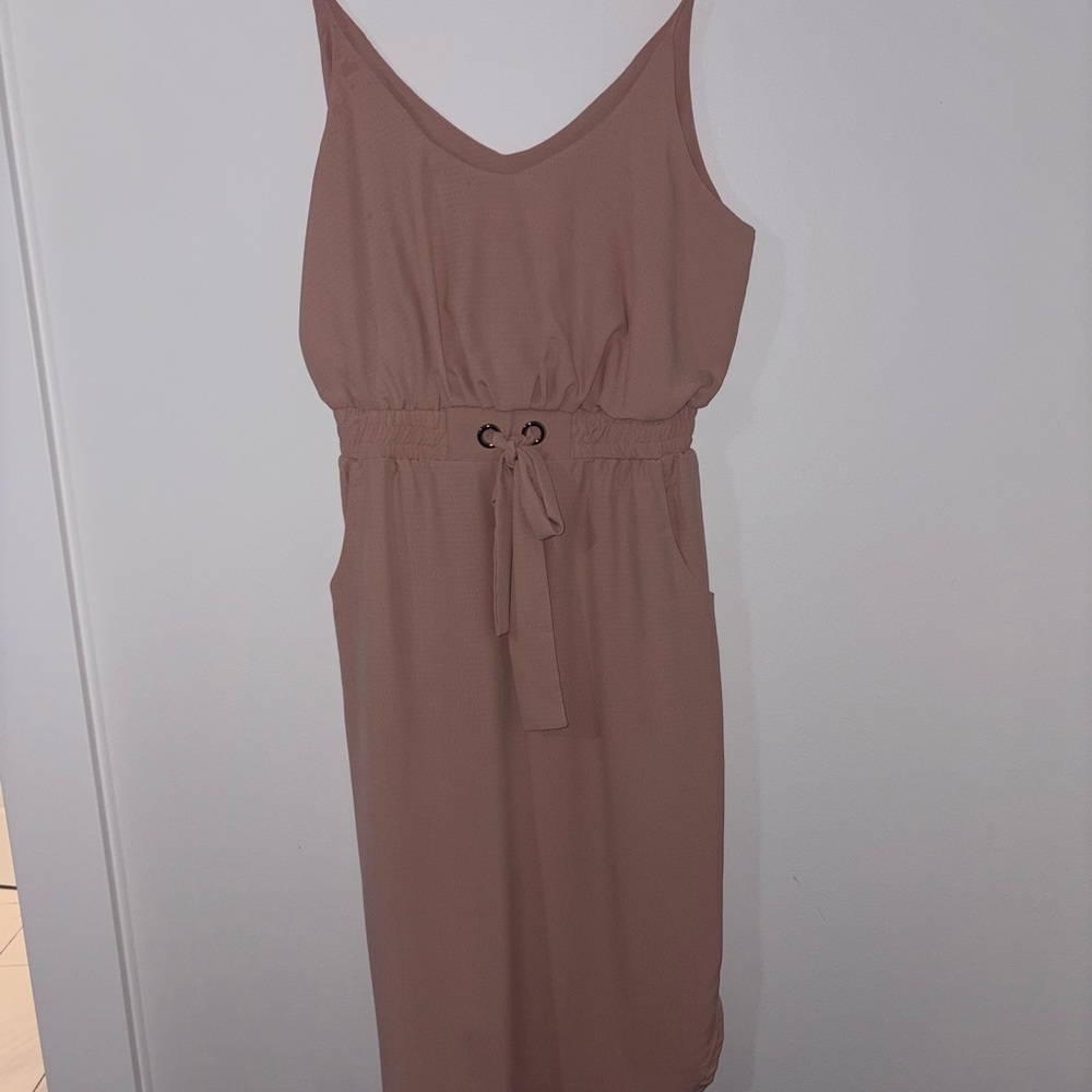 Purple Sleeveless V-Neck Midi Sundress